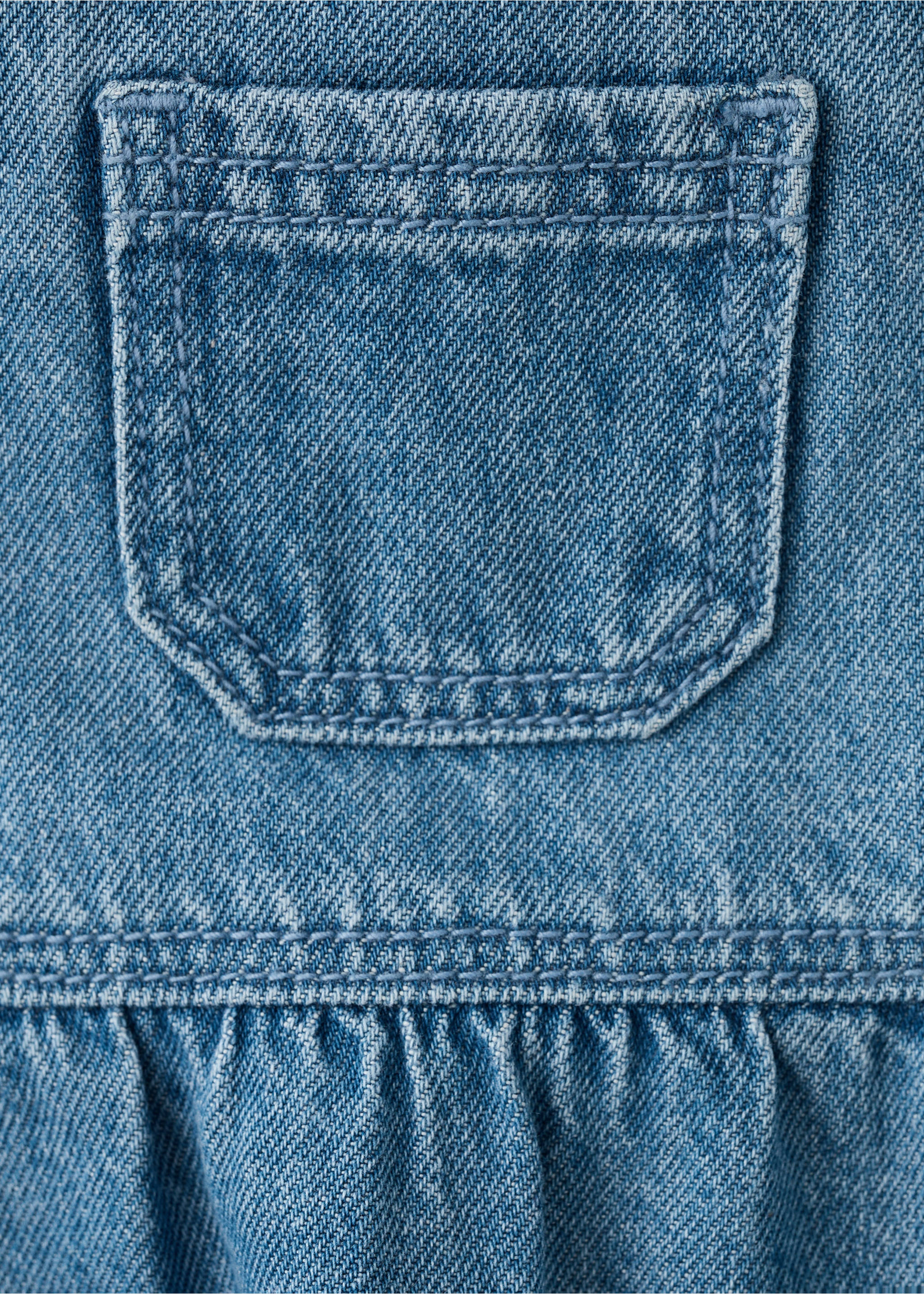 Pelele denim algodón - Detalle del artículo 0, Azul medio. Ref: 27051321-00.