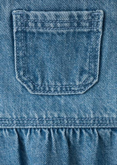 Denim cotton romper — Medium Blue 5