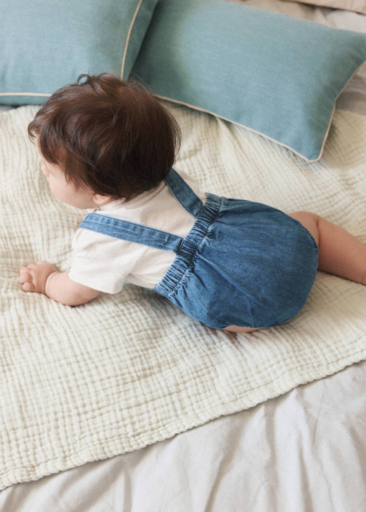 Denim cotton romper - thumbnail 4