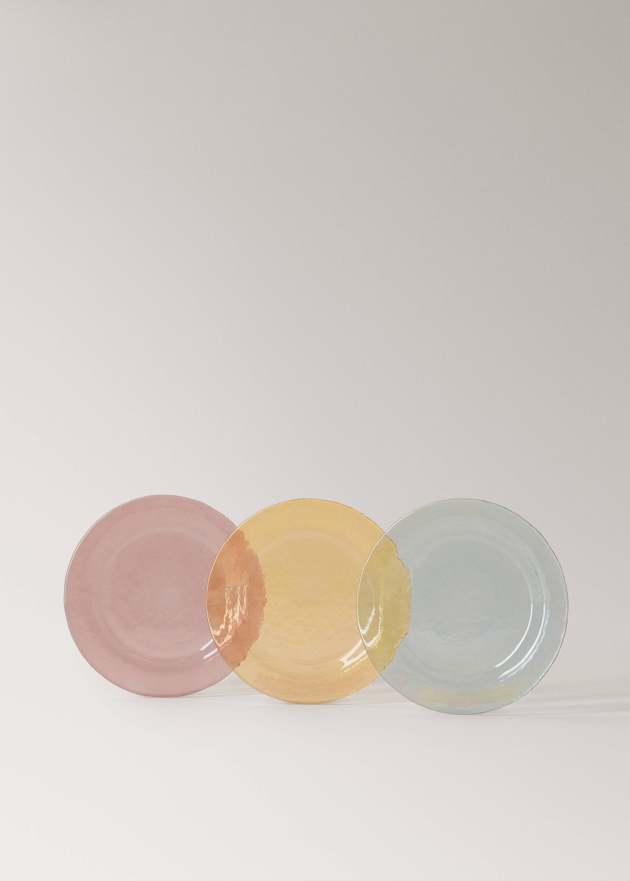 Hammered glass plate in color - Details of the article 3