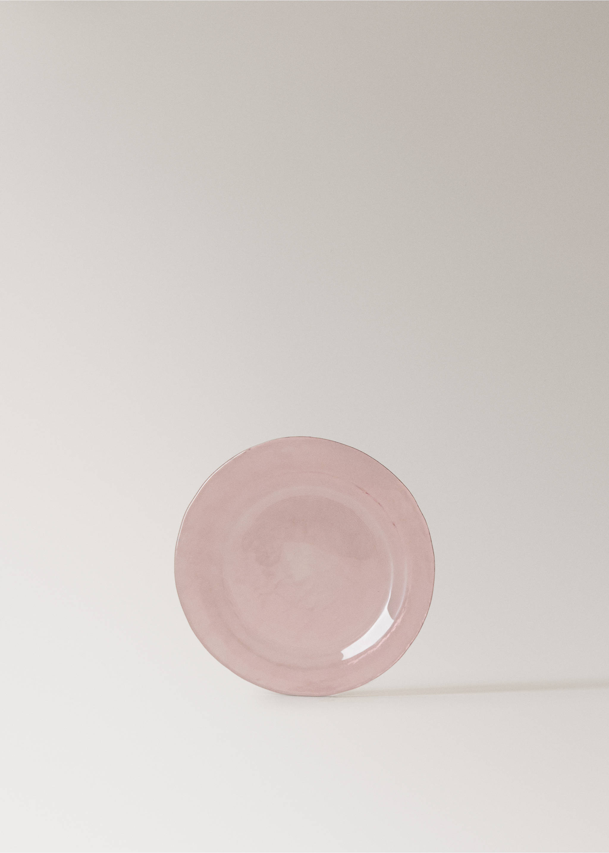 Hammered glass plate in color - Article without model, Light/Pastel Purple. Ref: 27051322-00.