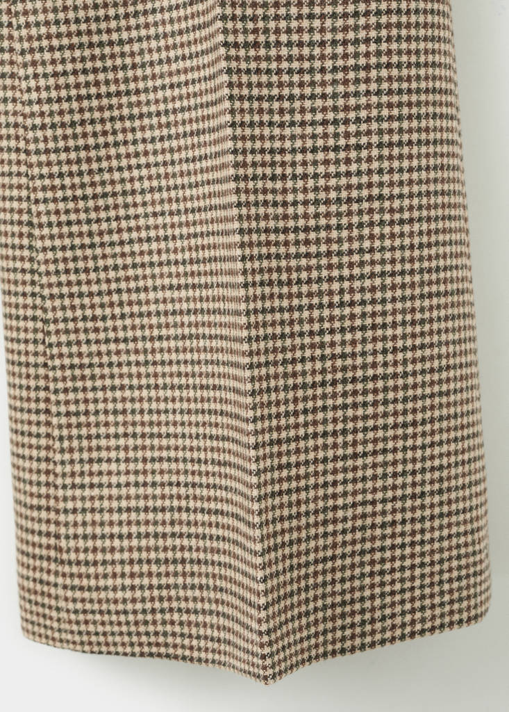 Houndstooth wool-blend trousers — Medium Brown