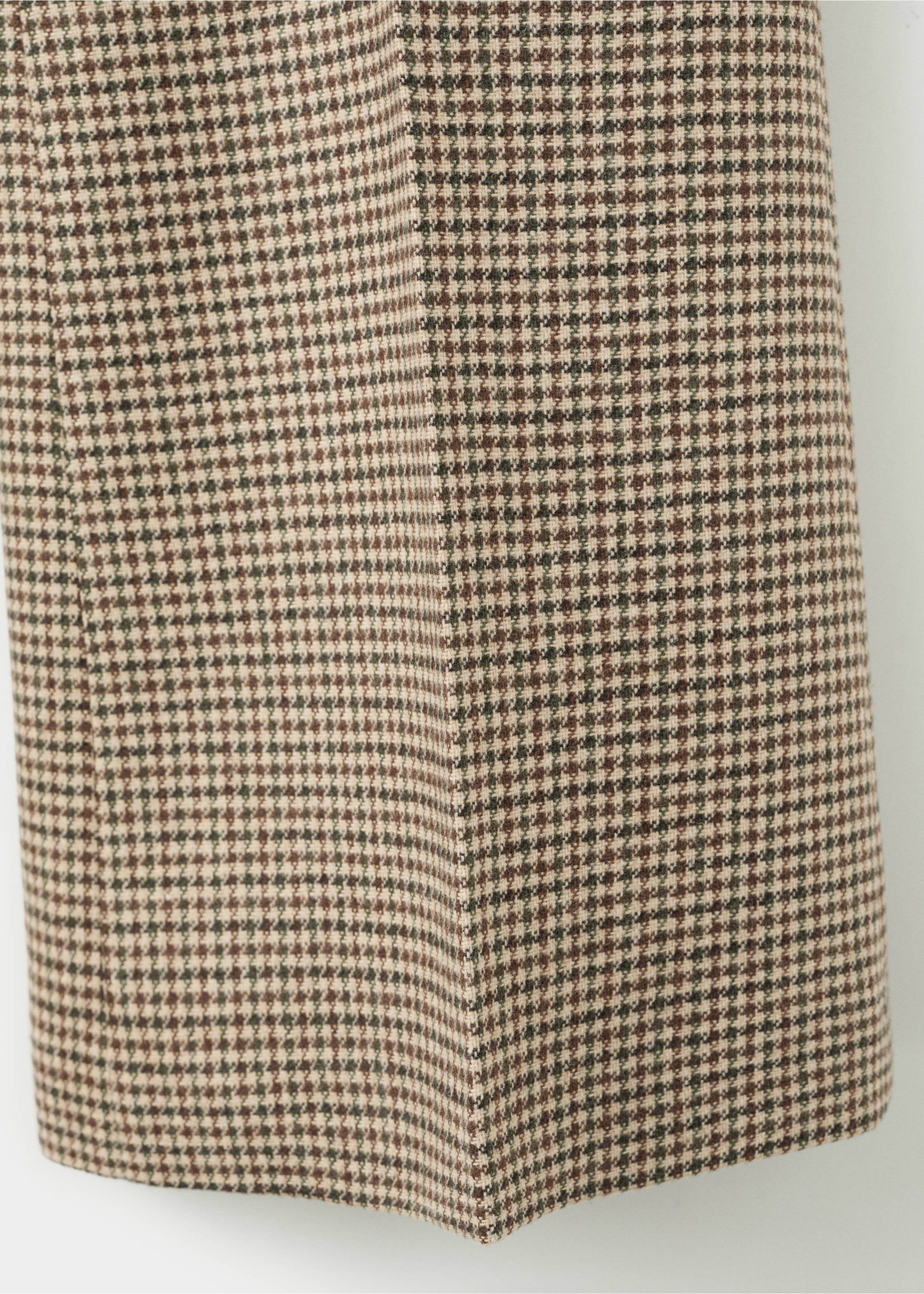 بنطلون مزيج صوف بنقشة هيرينغبون (pata de gallo) - تفاصيل المنتج 0, بني متوسط. Ref: 27051323-00.