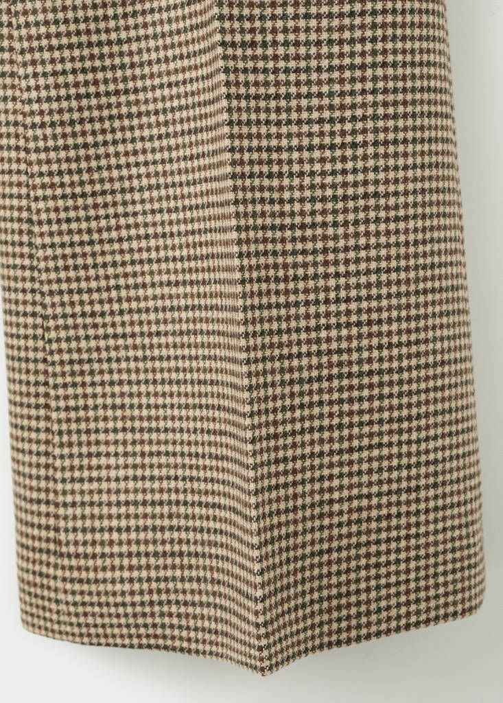 Houndstooth wool-blend trousers — Medium Brown
