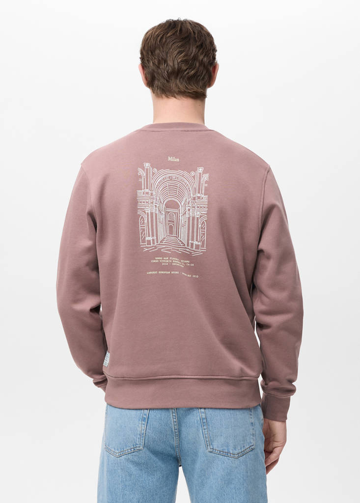 Regular-fit sweatshirt with text print — Pale Pink