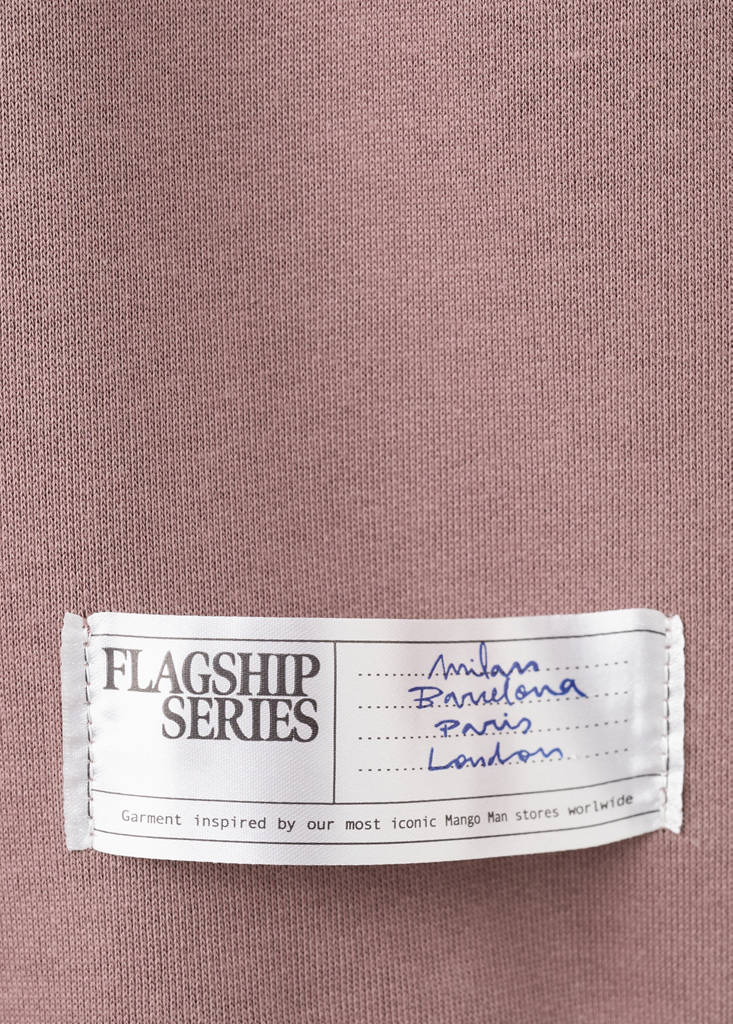 Regular-fit sweatshirt with text print — Pale Pink