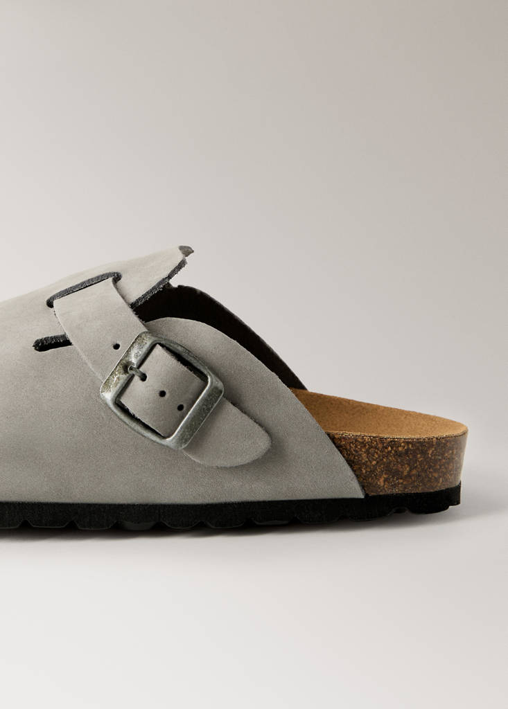Leather clog shoes — Light/Pastel Grey