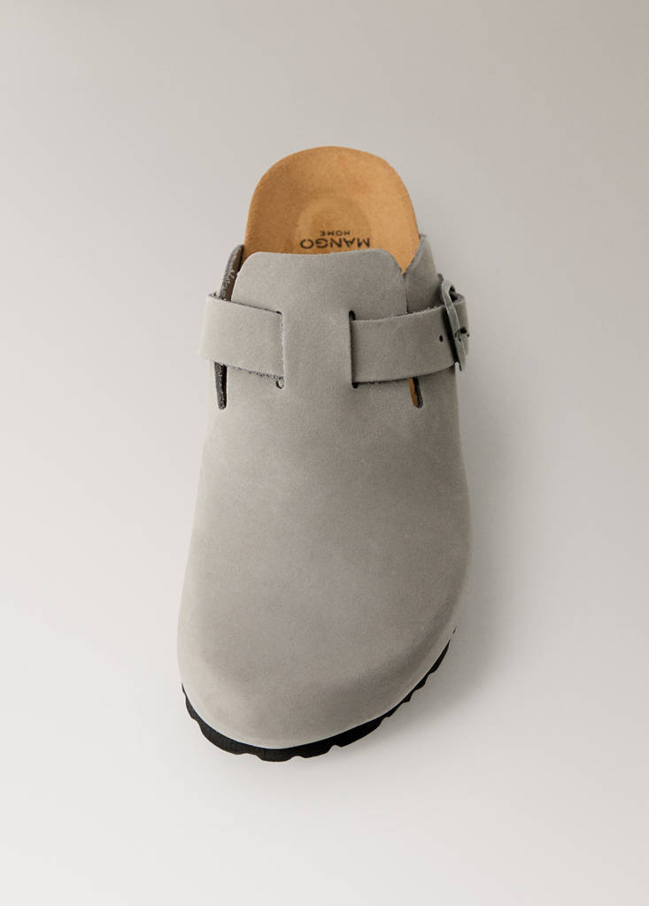 Leather clog shoes — Light/Pastel Grey