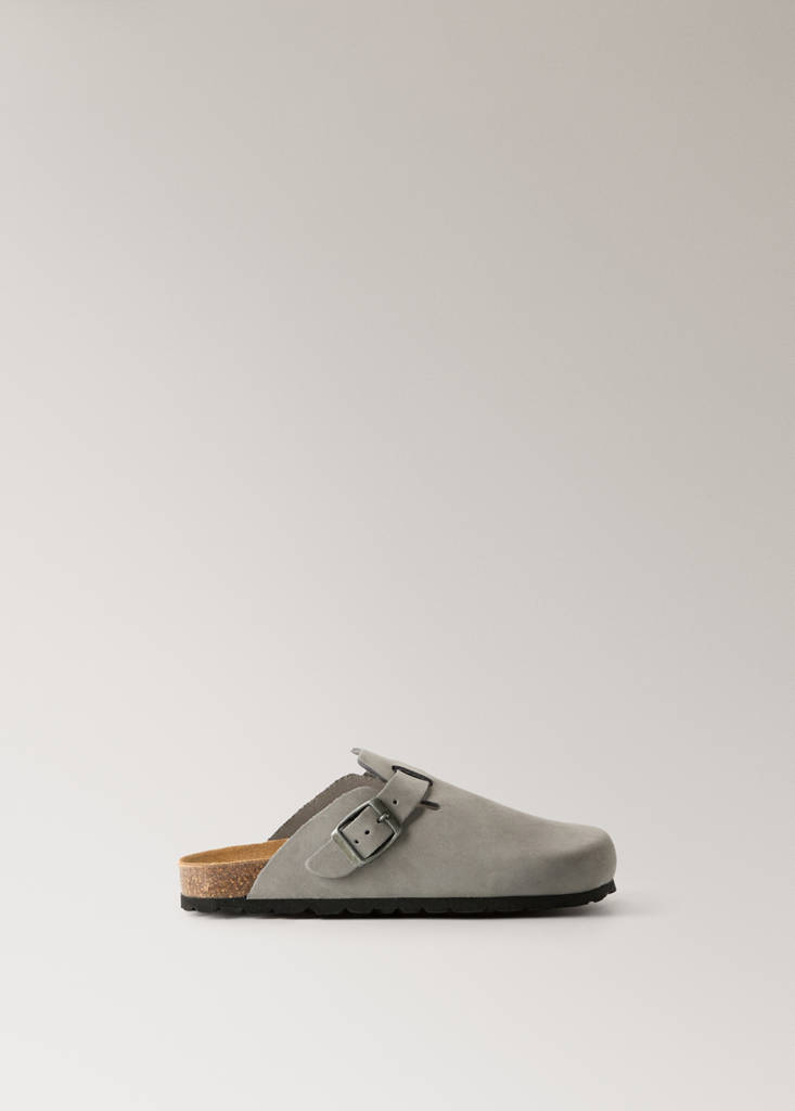 Leather clog shoes — Light/Pastel Grey
