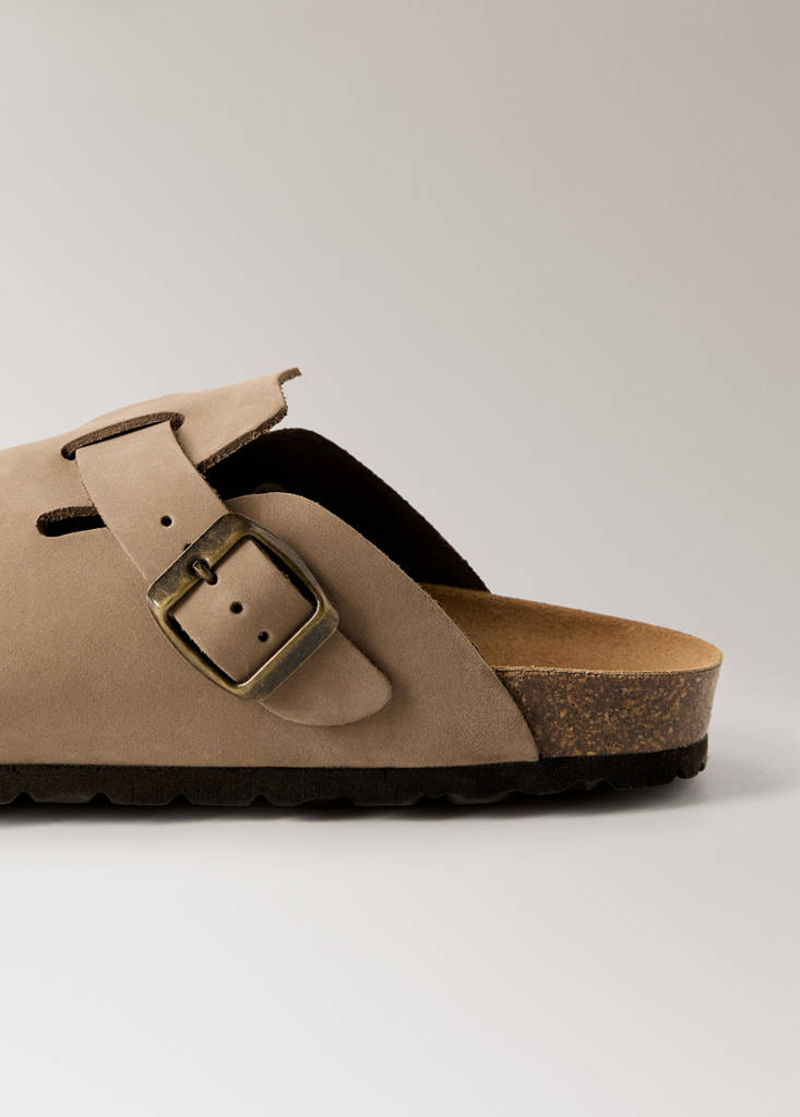Leather clog shoes — Light/Pastel Brown