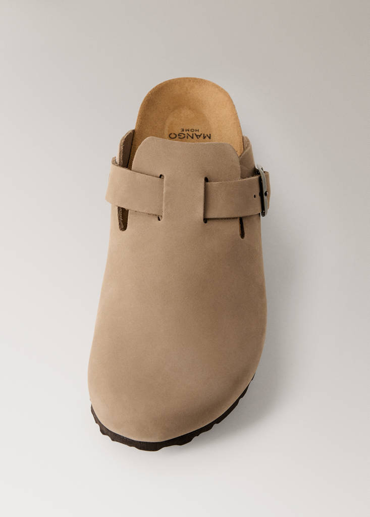 Leather clog shoes — Light/Pastel Brown