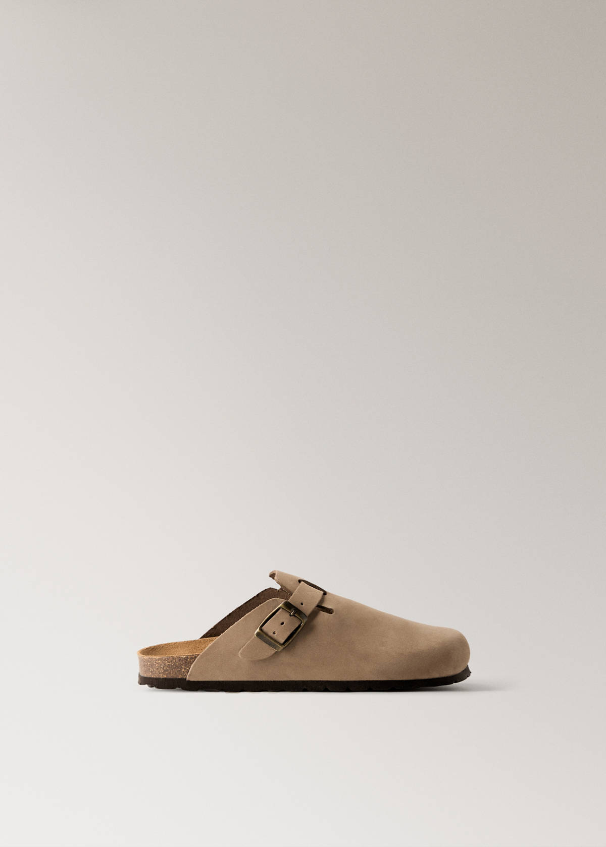 Leather clog shoes — Light/Pastel Brown