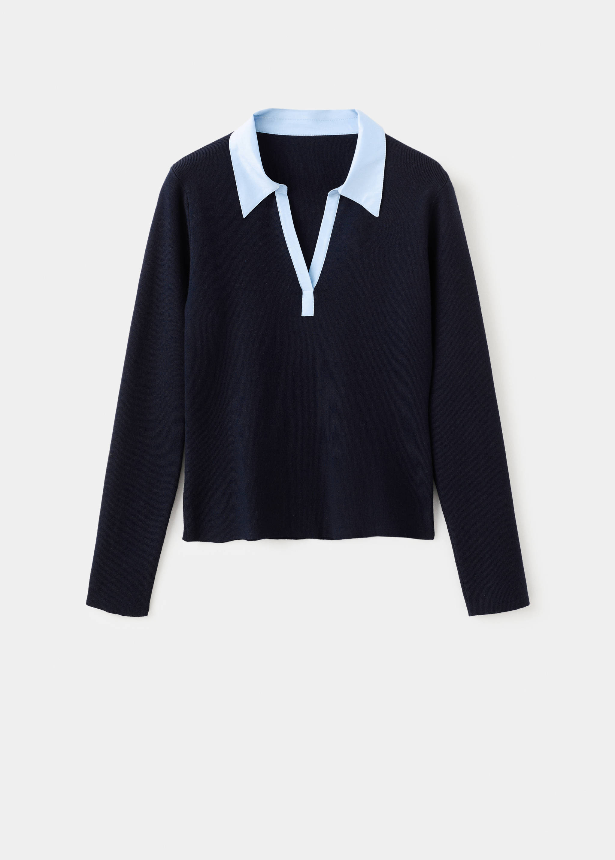 Combined shirt-collar sweater - Article without model