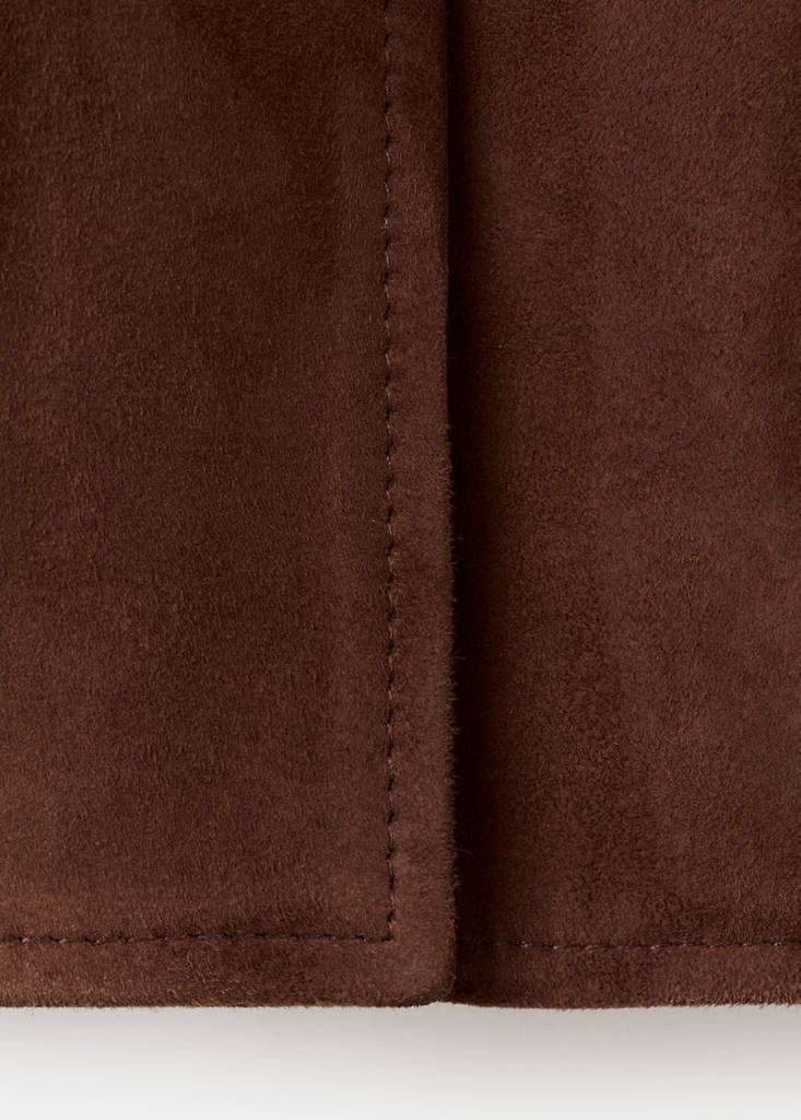 Suede jacket with buttons — Burnt Orange