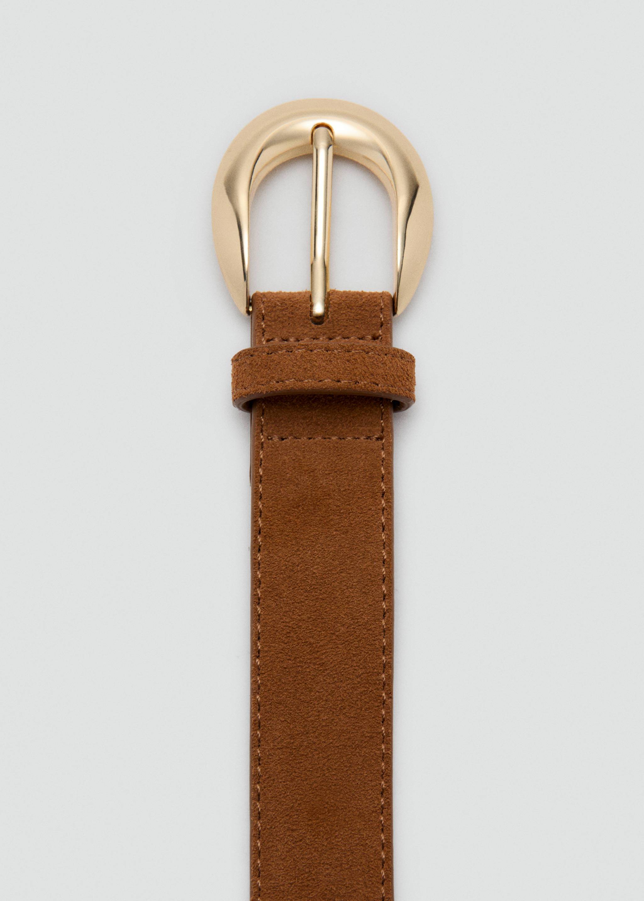 Leather belt with oval buckle - Details of the article 1