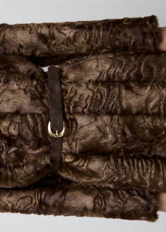 Leather belt with oval buckle — Chocolate 2