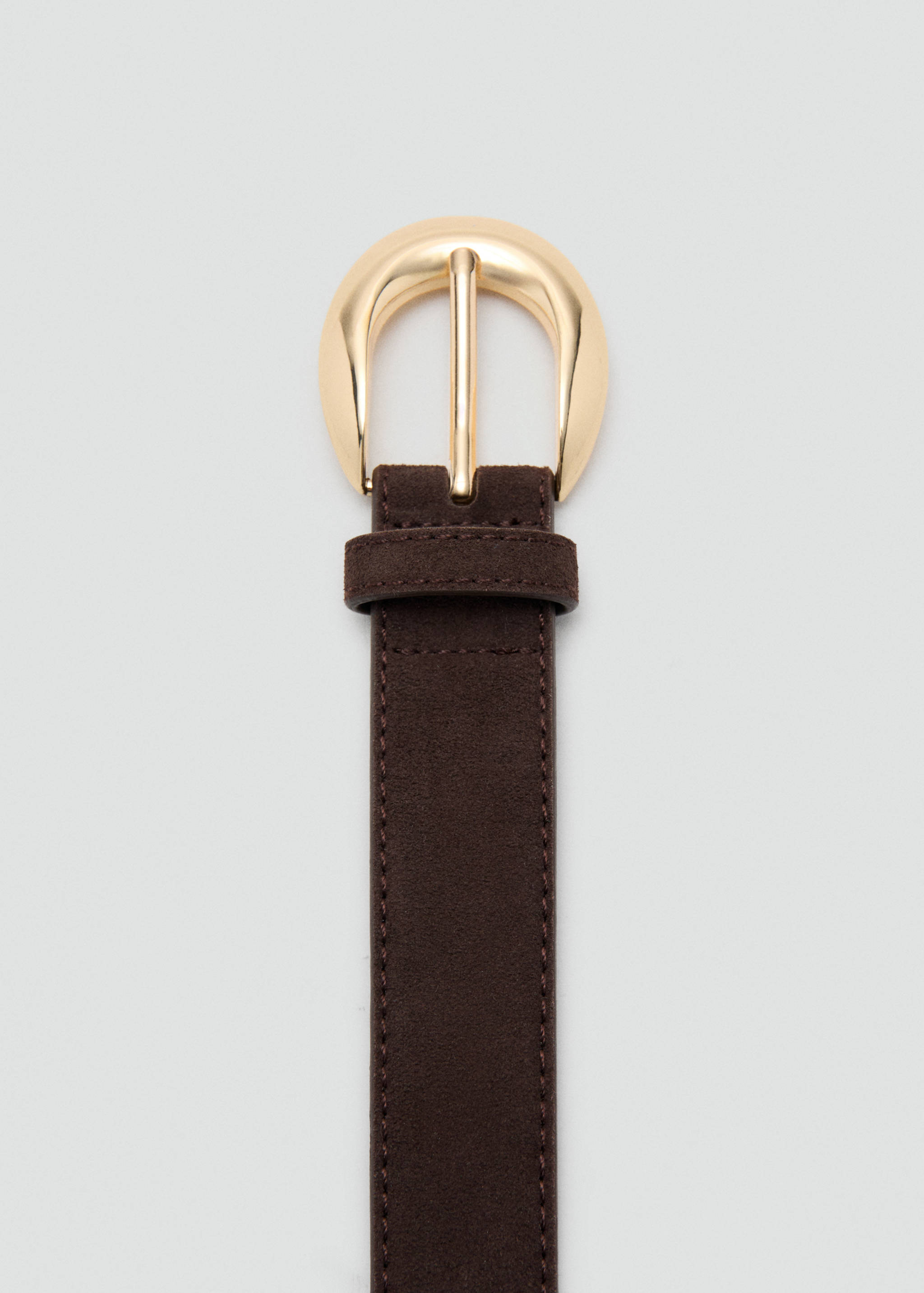Leather belt with oval buckle - Details of the article 1