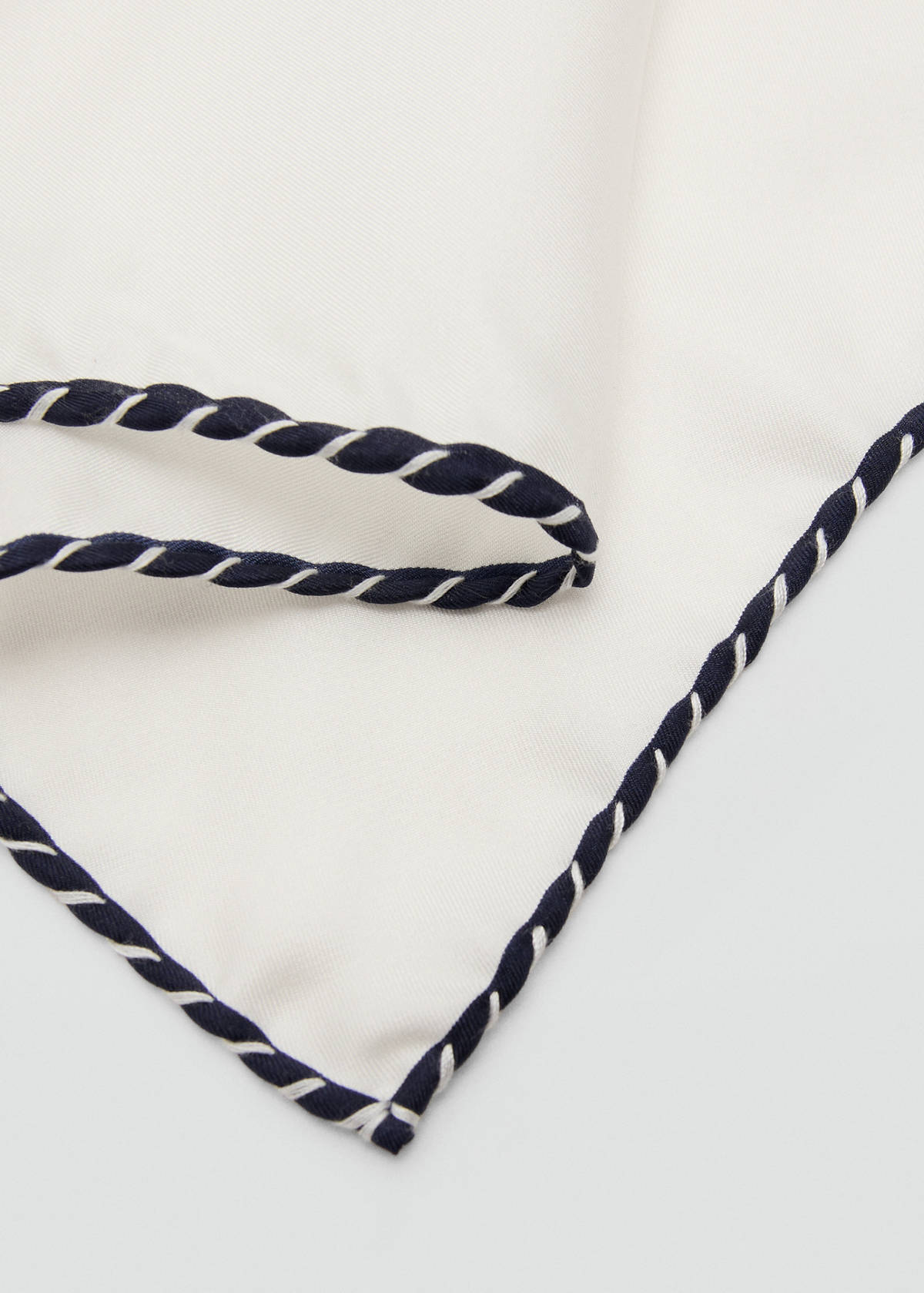 100% silk scarf — White