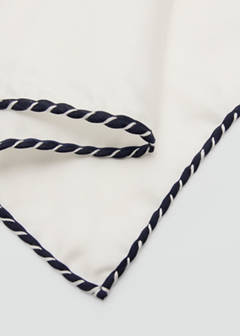 100% silk scarf — White 2