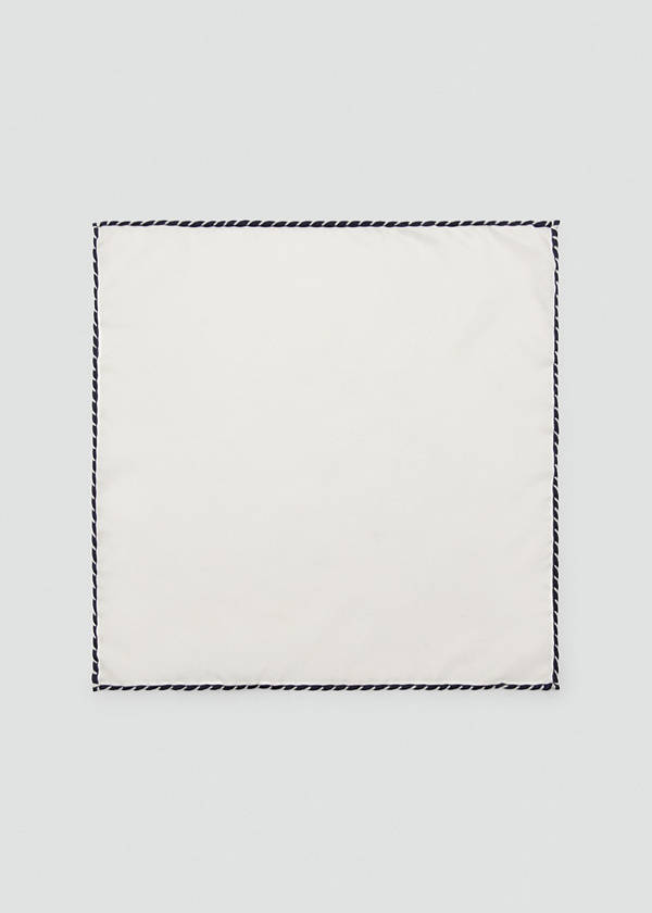 100% silk scarf — White