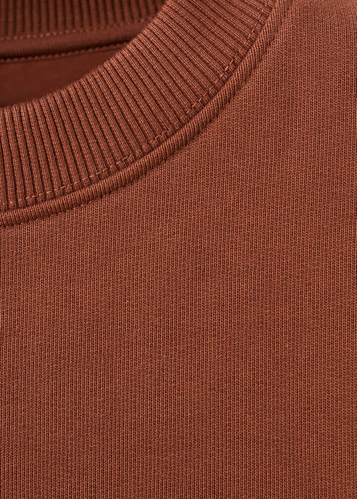 Plain cotton sweatshirt — Russet