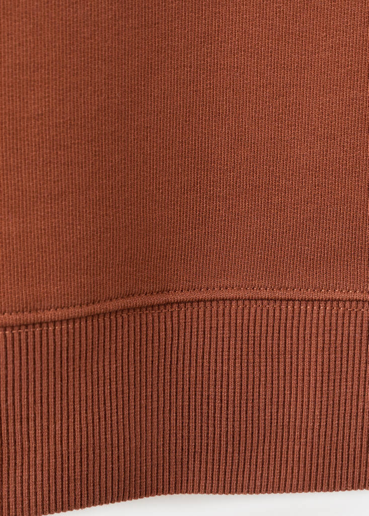 Plain cotton sweatshirt — Russet