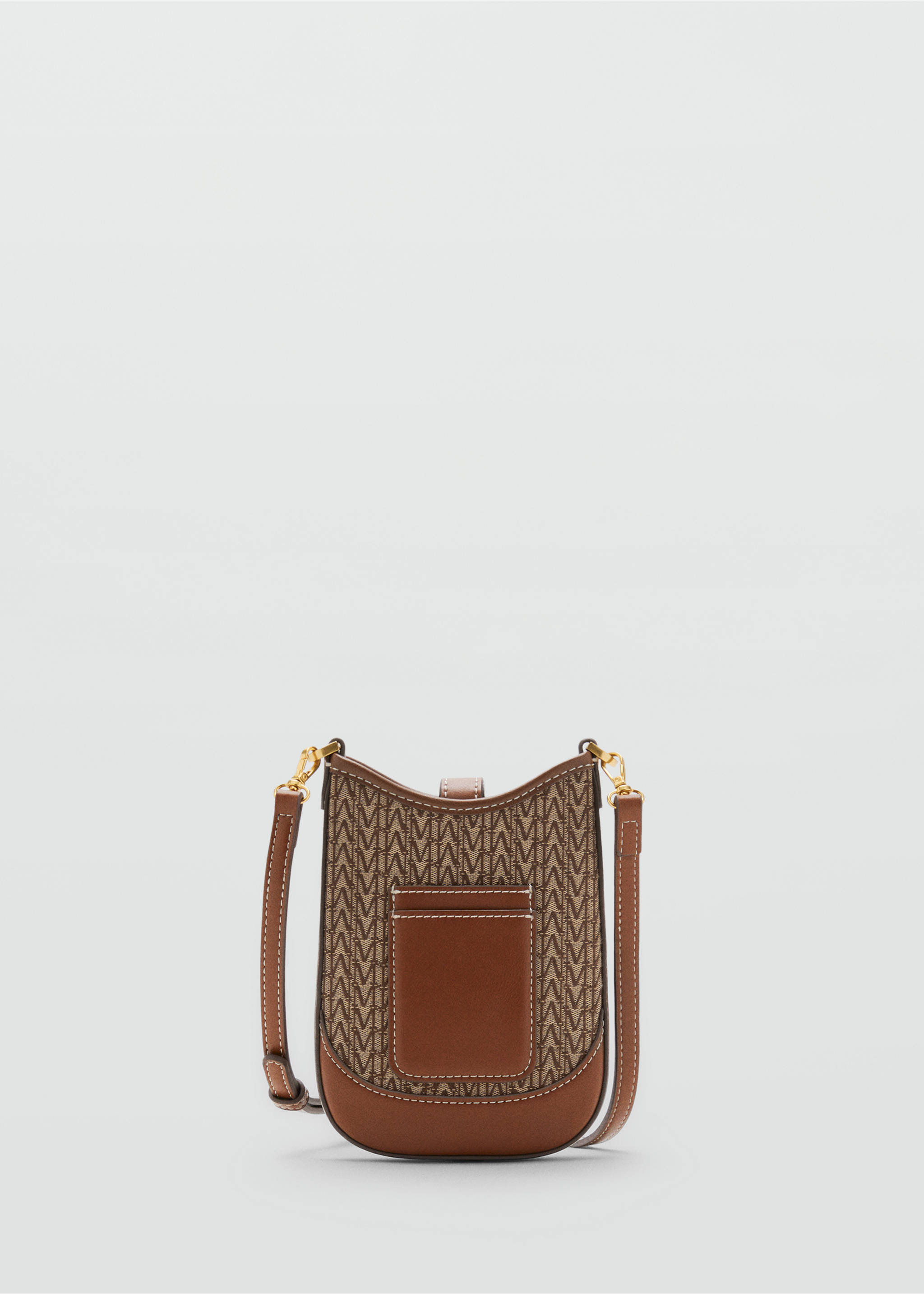 提花斜跨手机包 - null, 巧克力色. Ref: 27051339-00.