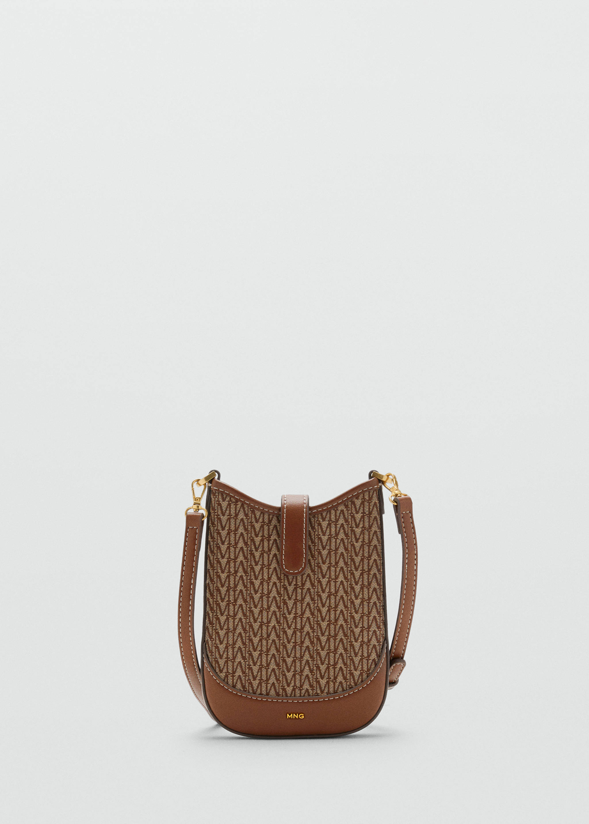 Jacquard crossbody mobile phone case with logo - Article without model