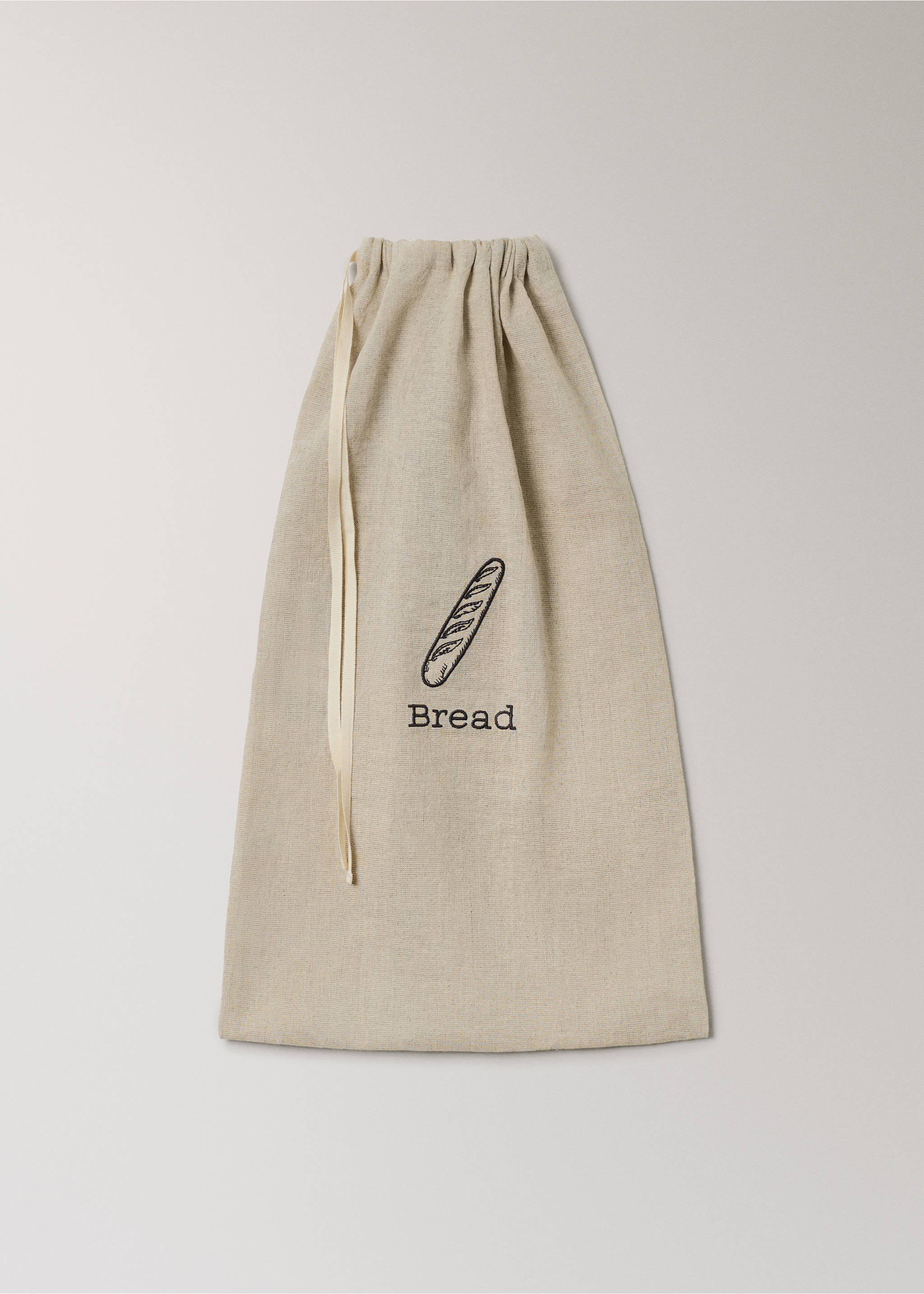 Medium linen-cotton blend breadbasket - Article without model, Light/Pastel Brown. Ref: 27051340-00.