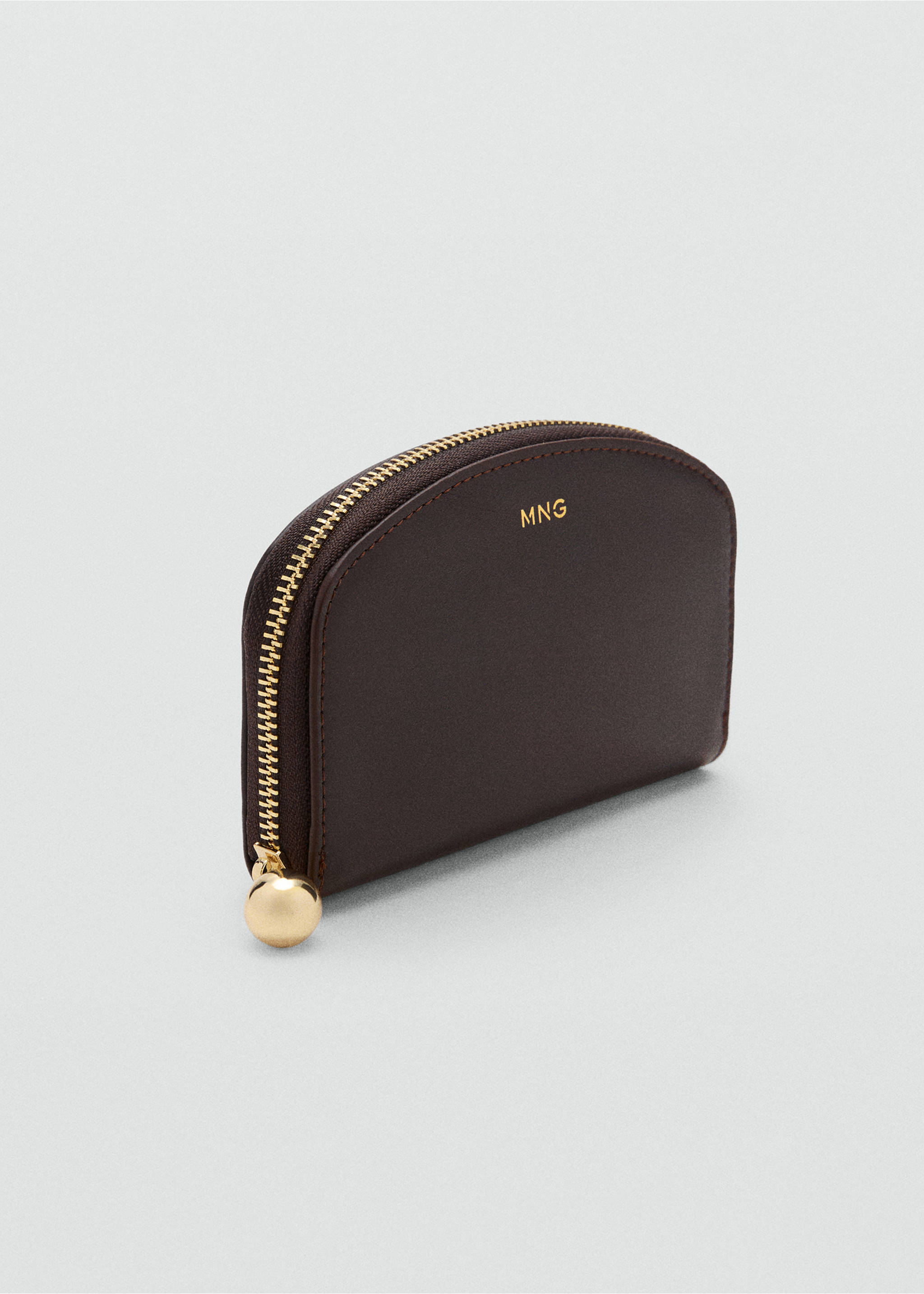 Medium wallet with mini-bead embellishment - Medium plane, Chocolate. Ref: 27051341-00.