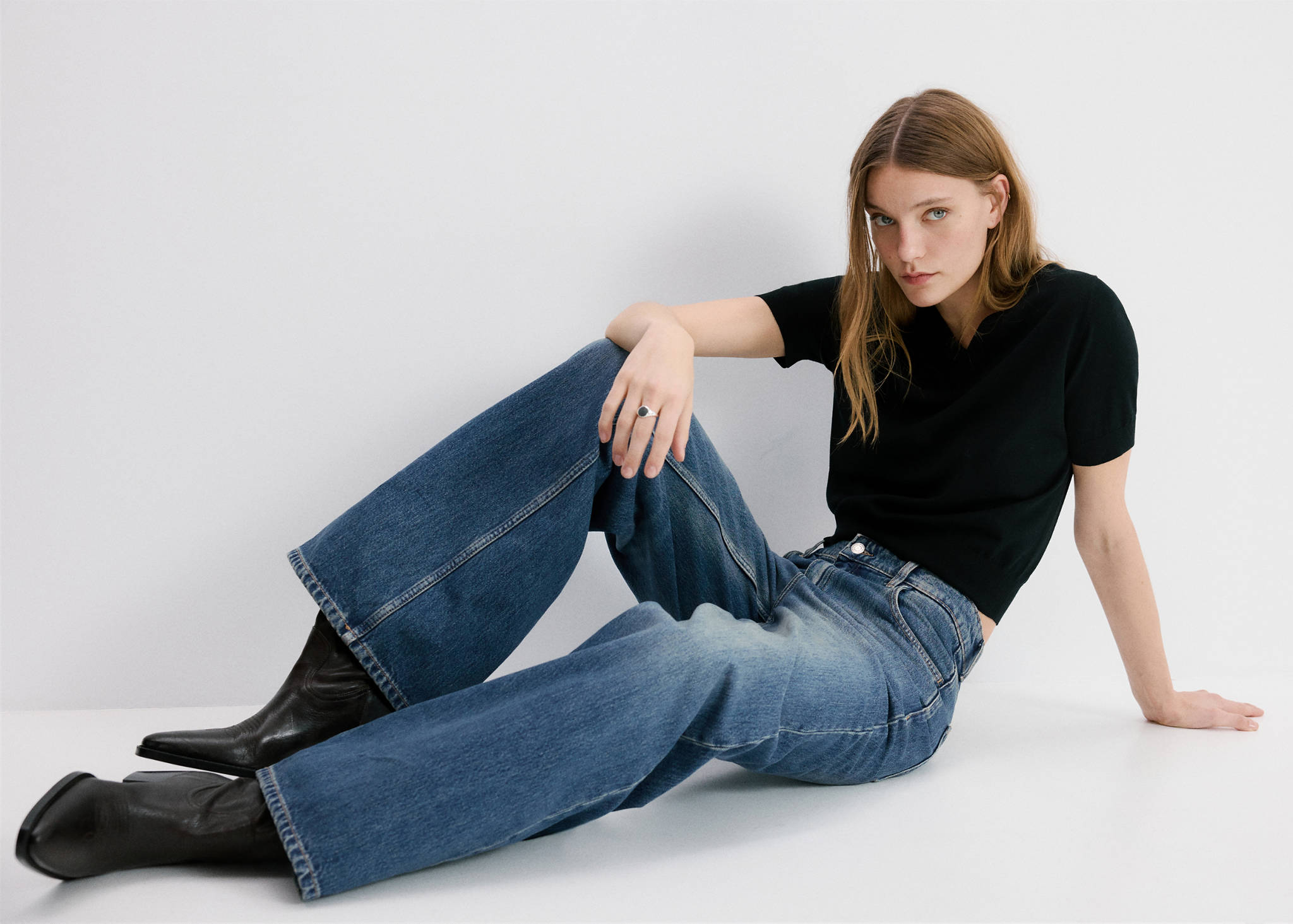 High-waisted wideleg jeans - Panoramic plane