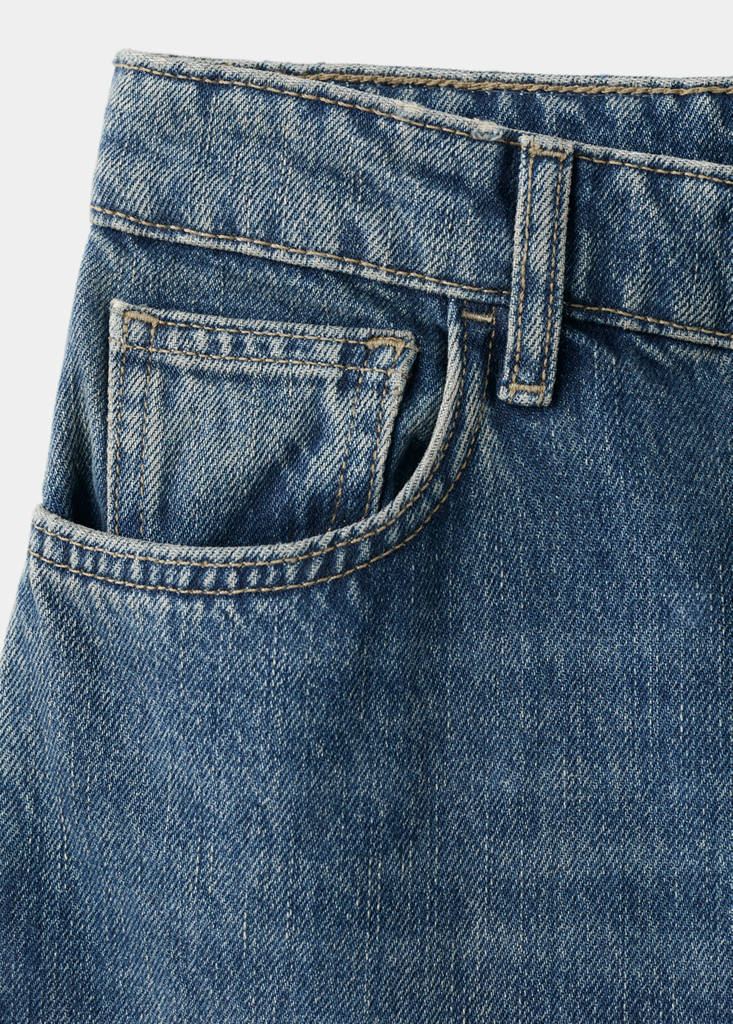 High-waisted wideleg jeans — Dark Blue
