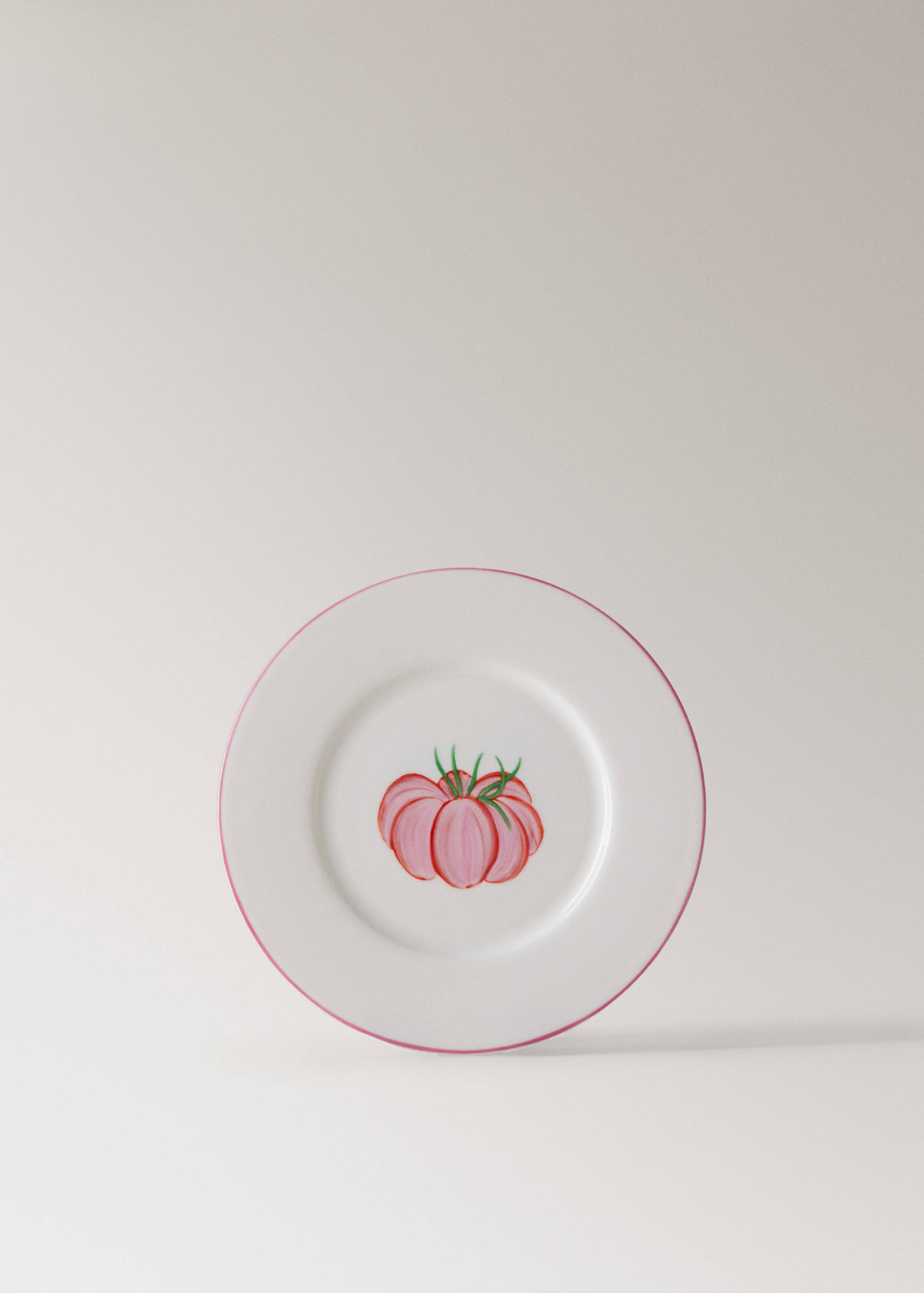 Hand-painted tomato side plate - Article without model