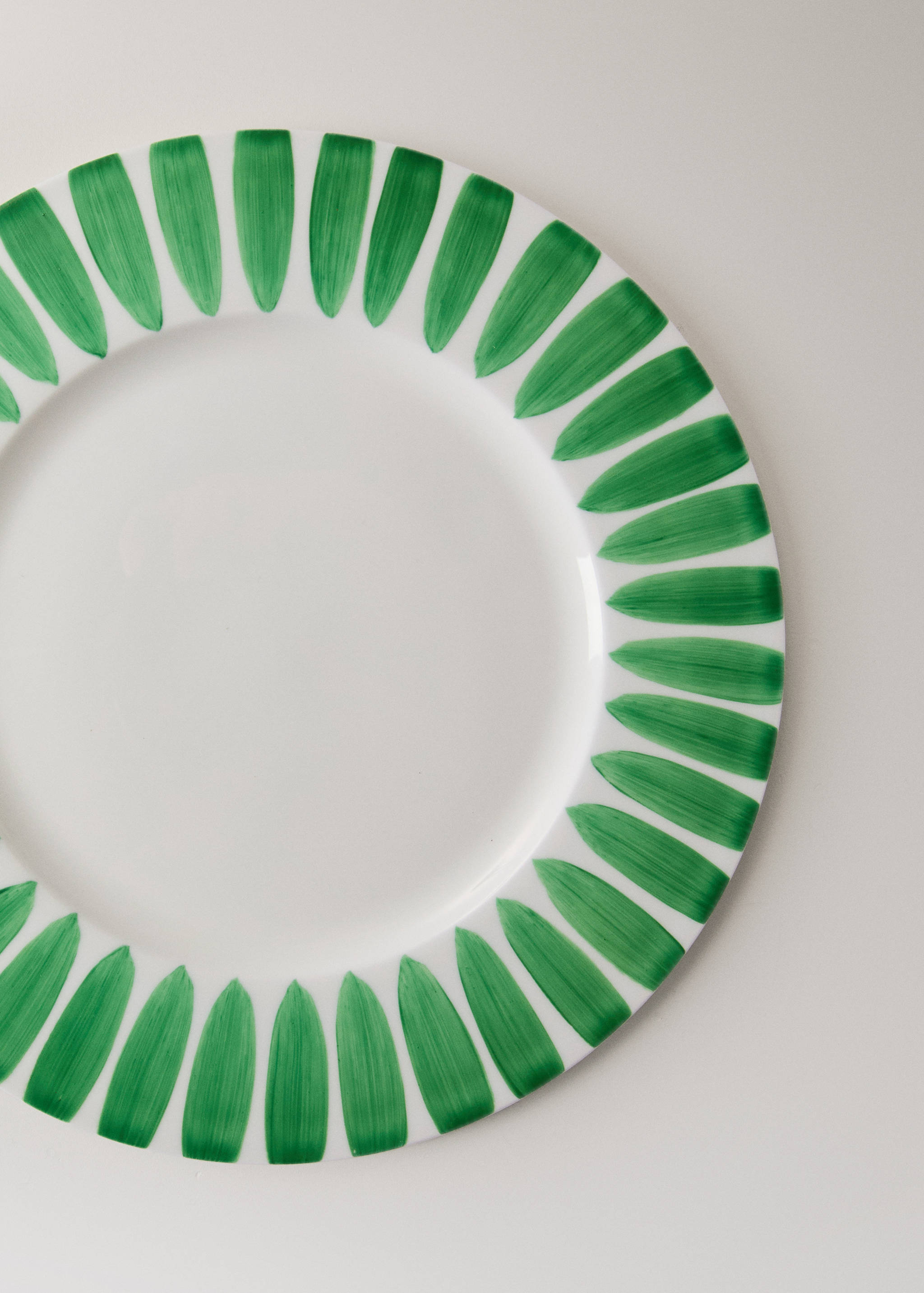 Flacher Teller Bonechina Pinselstriche - Detail des Artikels 1