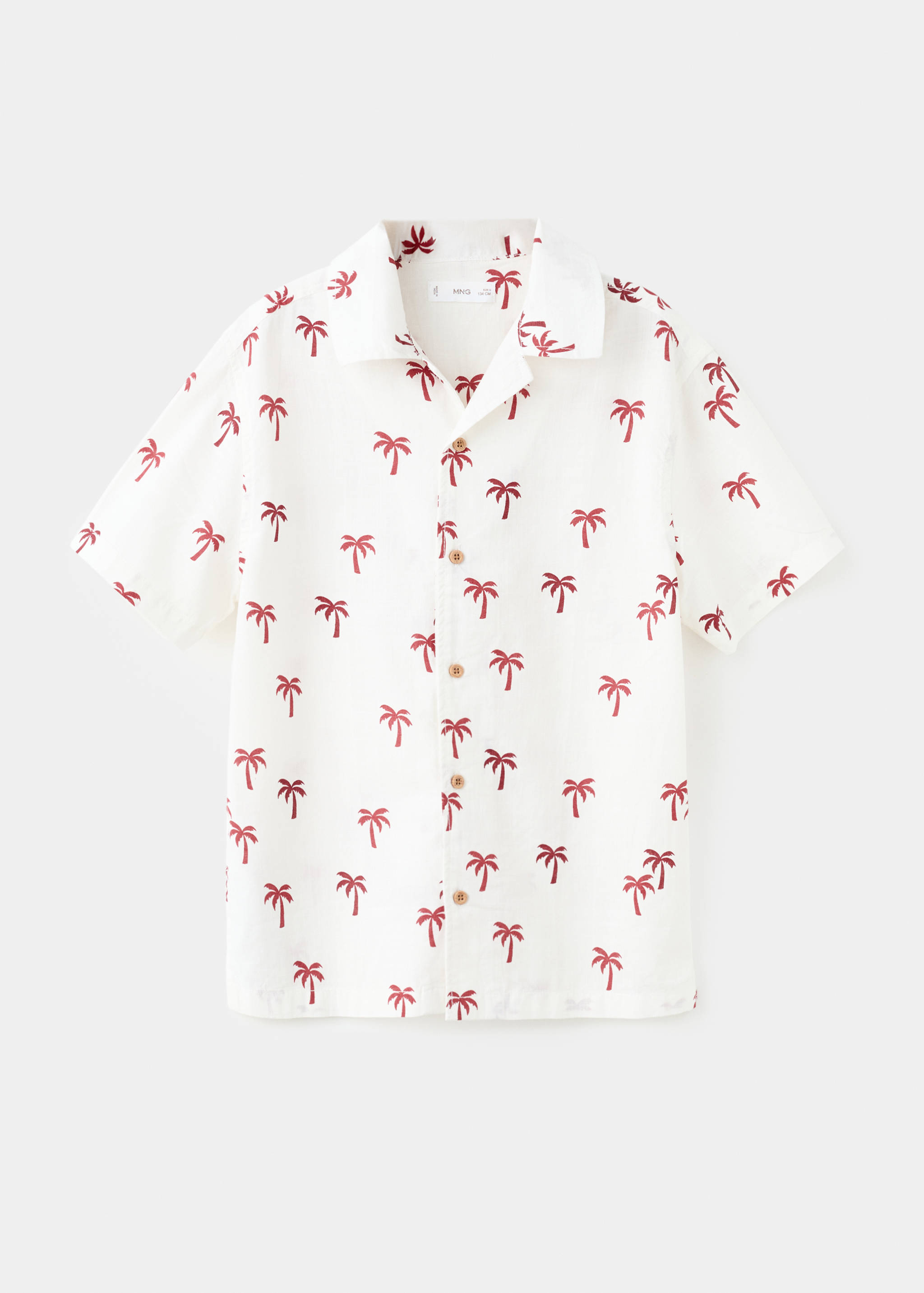 Palm trees design cotton shirt - Article without model