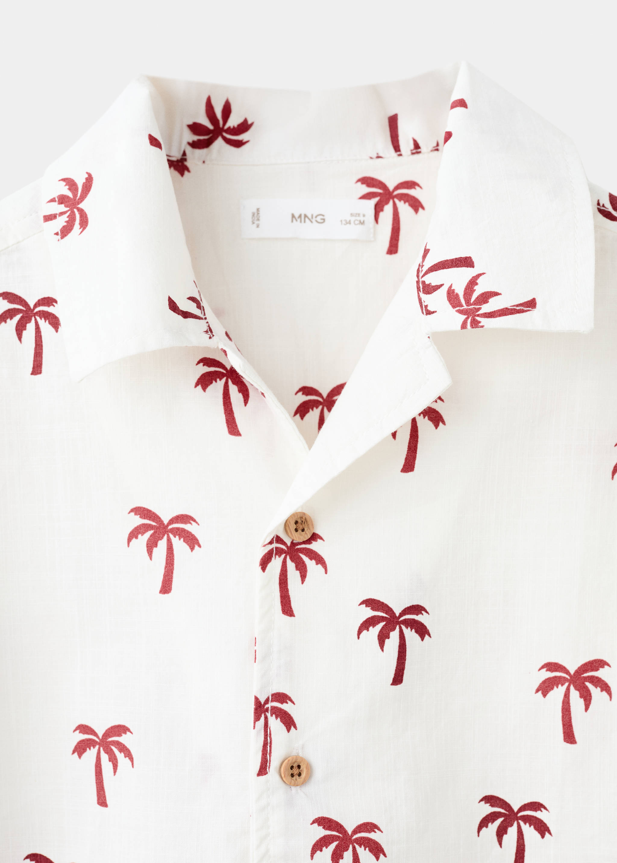 Palm trees design cotton shirt - Details of the article 8
