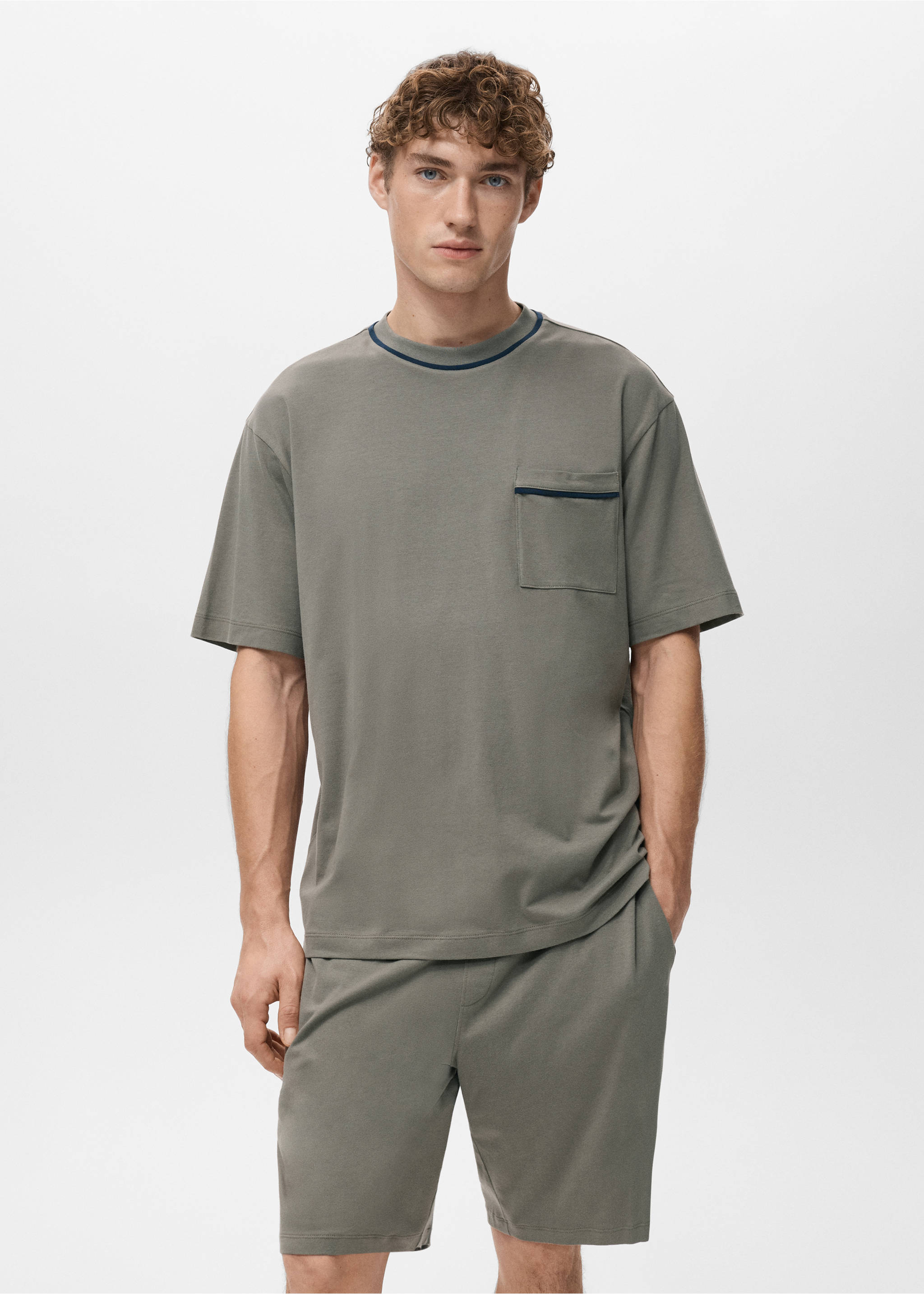 Pack pijama algodón corto - Plano medio, Café. Ref: 27051510-00.