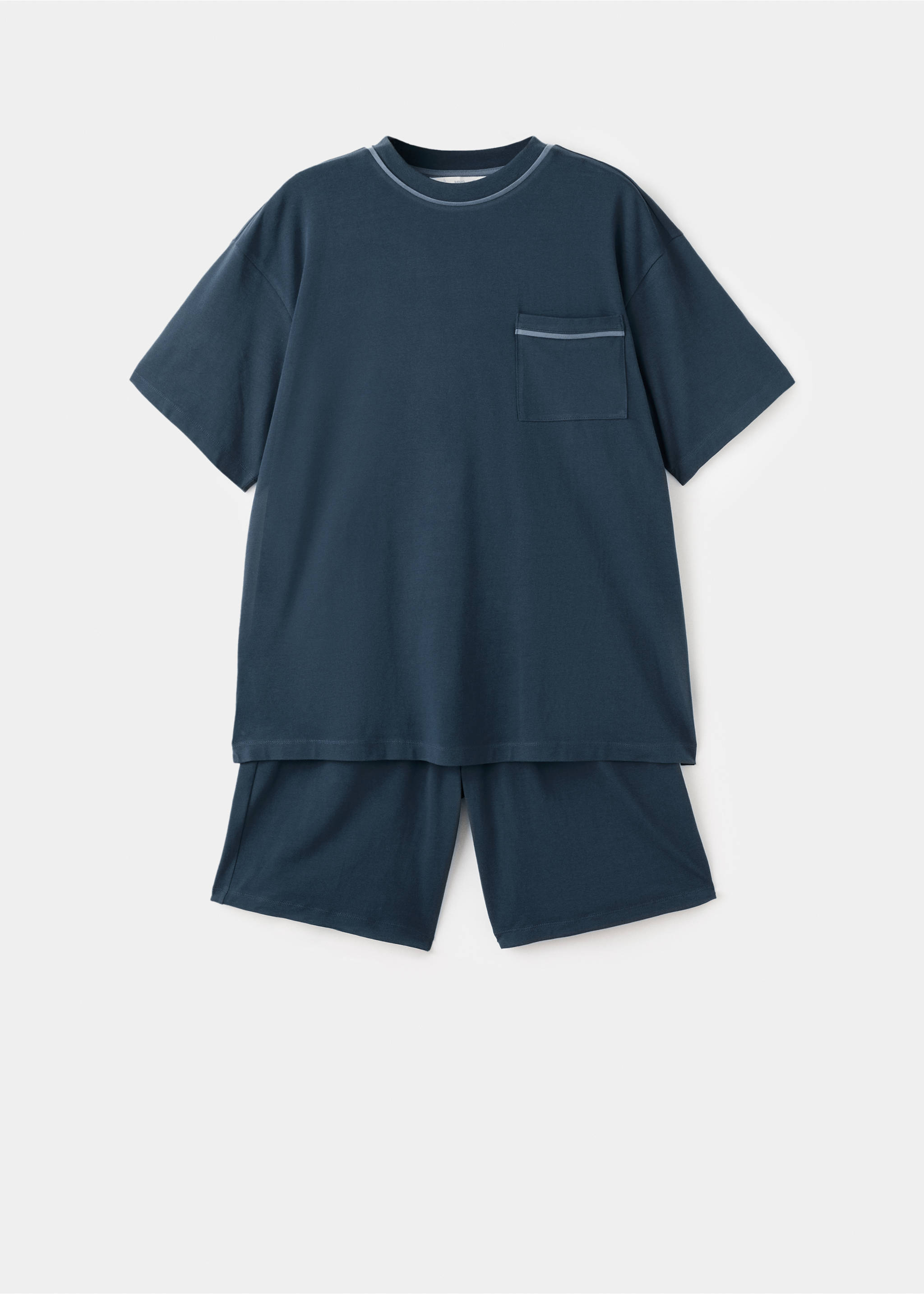 Cotton pyjama shorts pack - Article without model, Navy. Ref: 27051510-00.