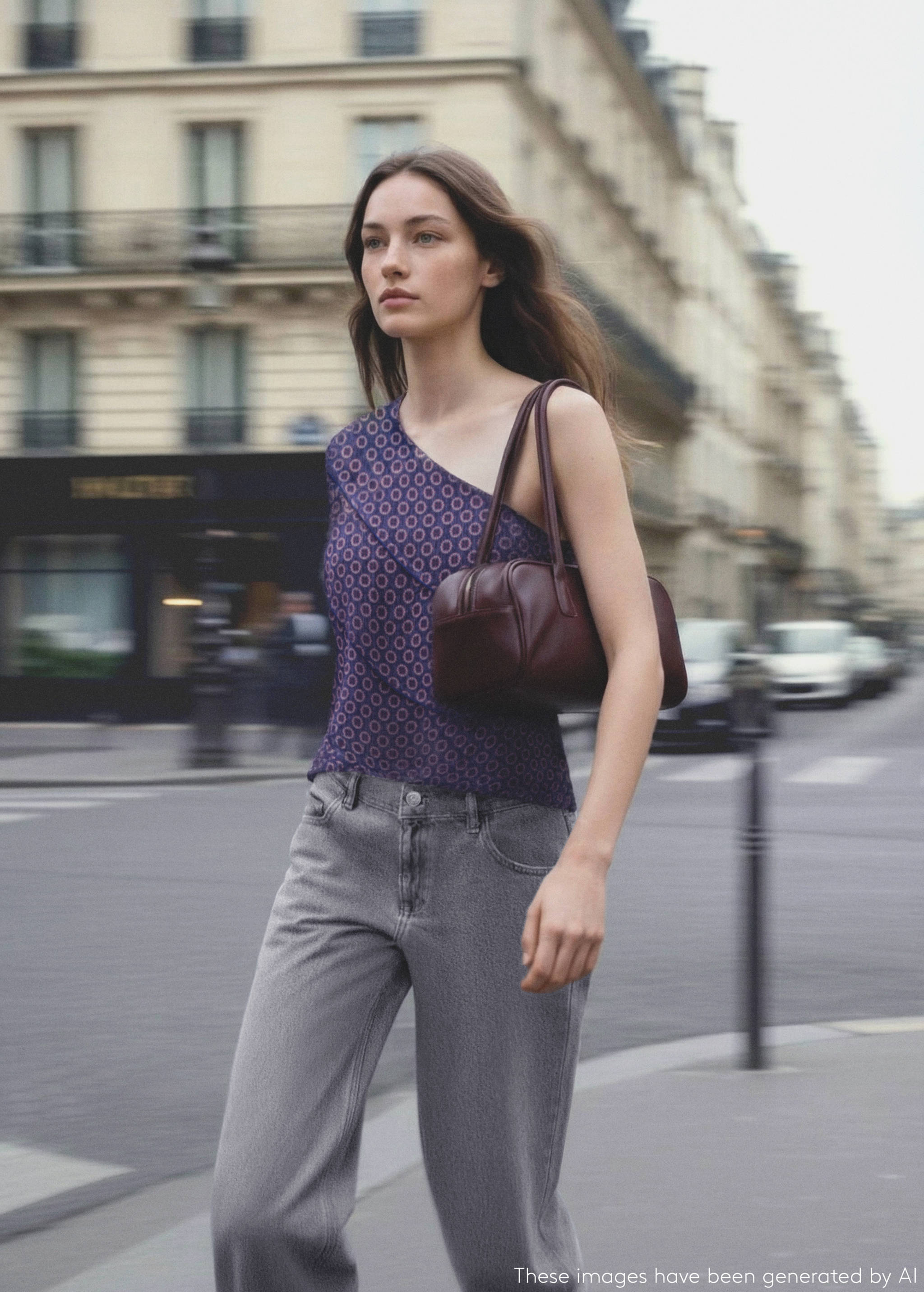 Asymmetrical printed blouse - Details of the article 5