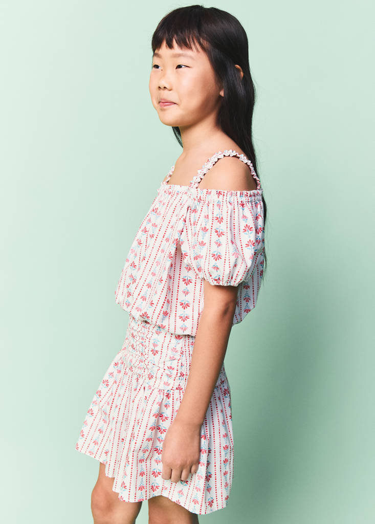 Floral print blouse — Red