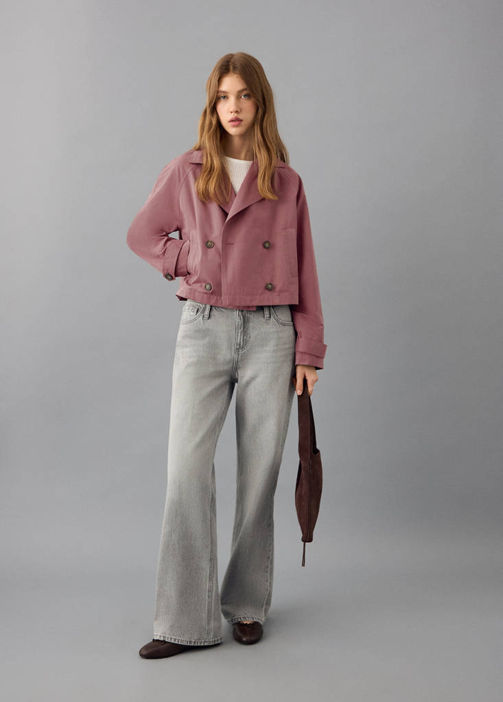 Short trench coat — Pink