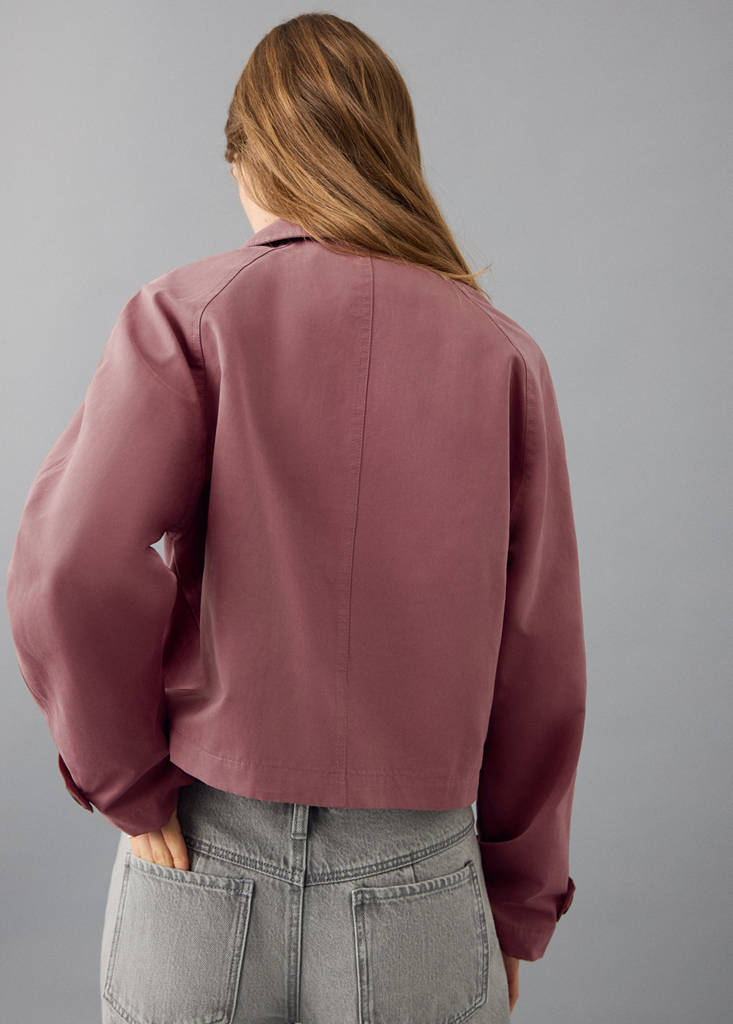 Short trench coat — Pink