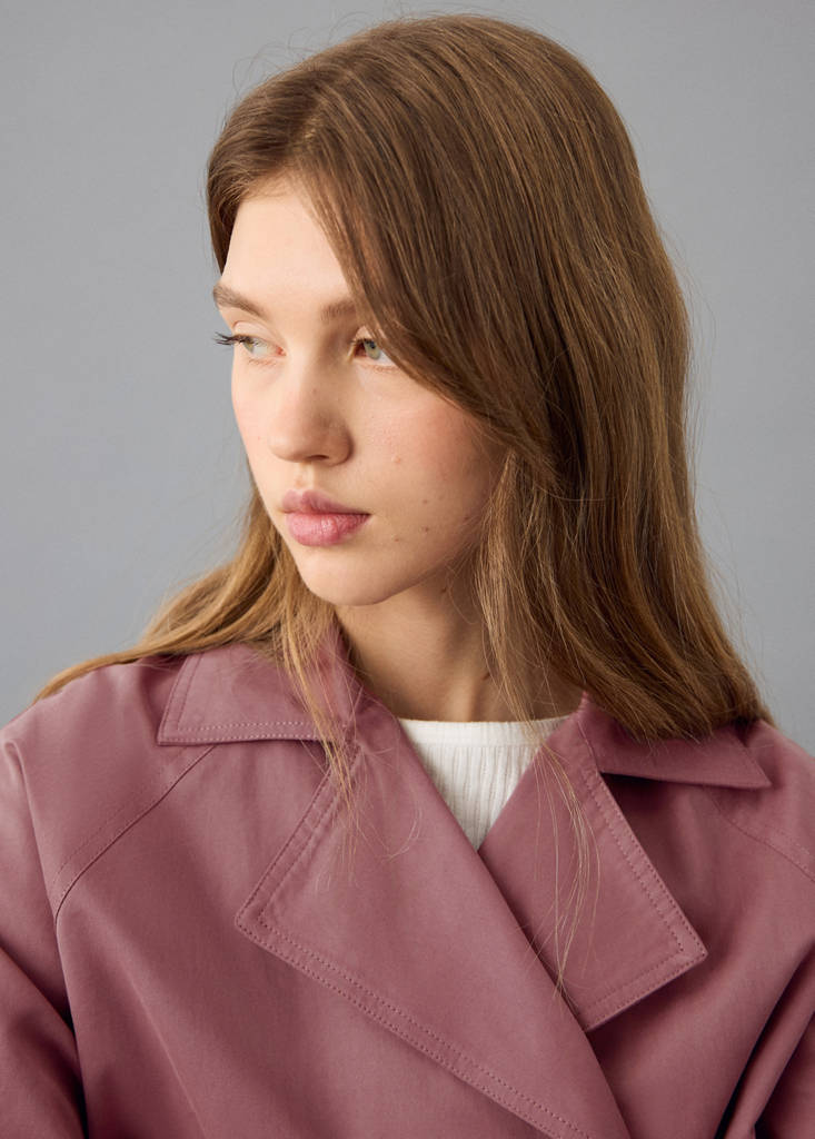 Short trench coat — Pink