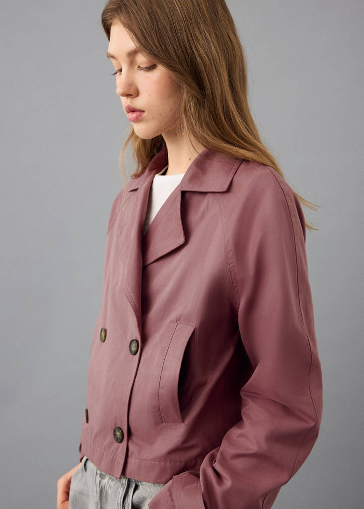 Short trench coat — Pink