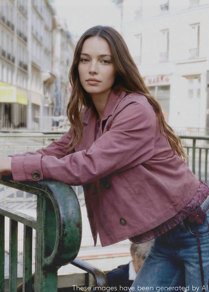 Short trench coat — Pink