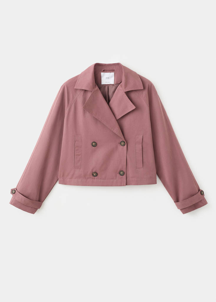 Short trench coat — Pink