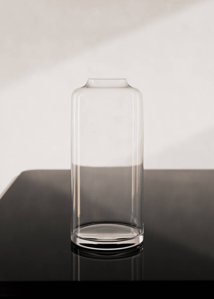 Large glass vase — Ice Grey