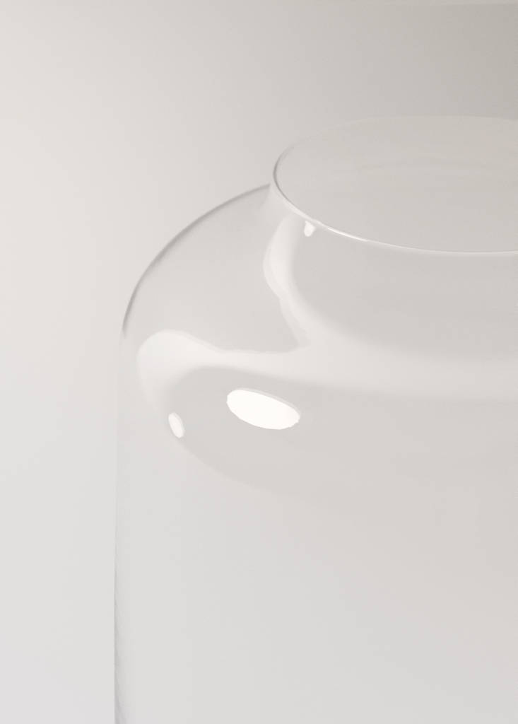 Large glass vase — Ice Grey