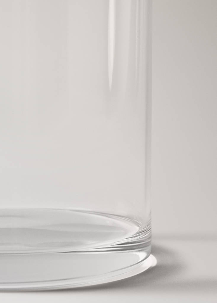 Large glass vase — Ice Grey