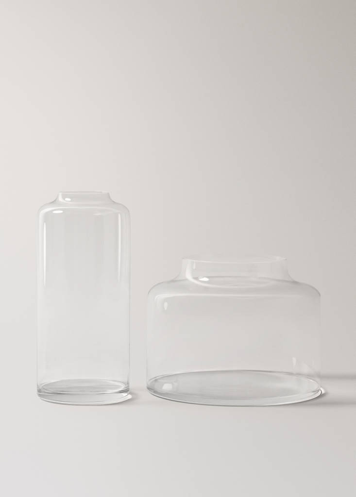 Large glass vase — Ice Grey
